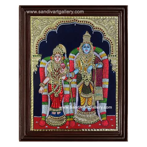 Andal Godadevi Goddess Paintings Tanjore Paintings