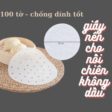 Mua Giấy Nến đục Lỗ Giấy Thấm Dầu Lót Nồi Chiên Xửng Hấp Tiện Lợi Chống