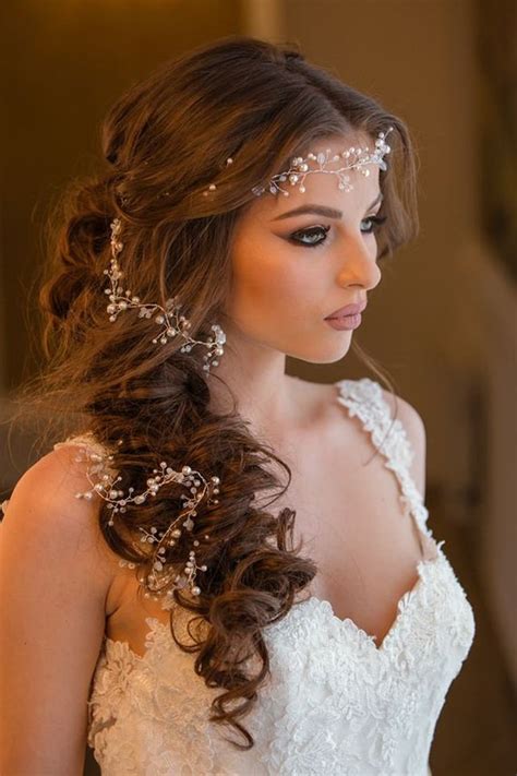 Pearl Hair Vine Romantic Bridal Headpiece Crystal Bridal Hair Vine