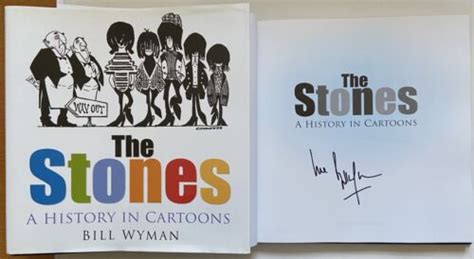 Bill Wyman Signiert Buch Cartoons Unterschrift Autogramm Rolling Stones