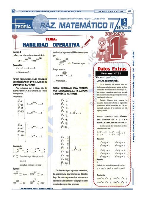 029 Raz Matemático Ii GuÍa 1 Verano 2022 Colegio Preuniversitario