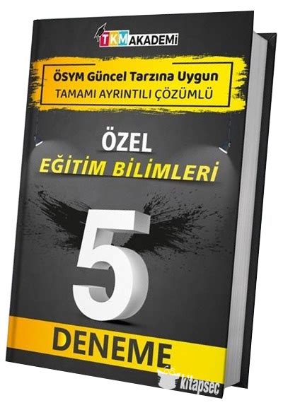 KPSS Eğitim Bilimleri 5 Deneme Çözümlü TKM Akademi 9786057130525