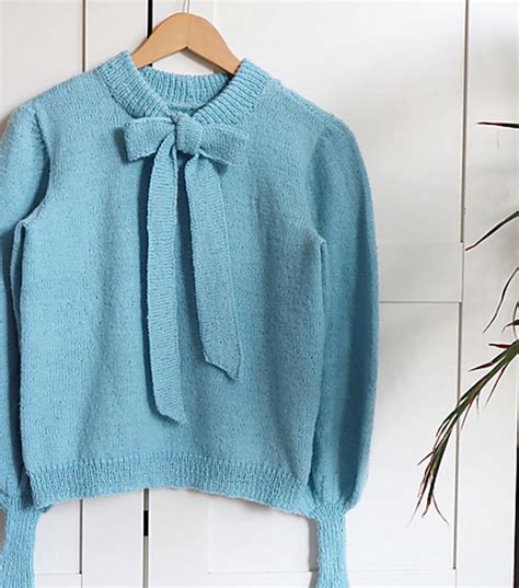 Ravelry The Pussy Bow Jumper Pattern By Hearterton Knits