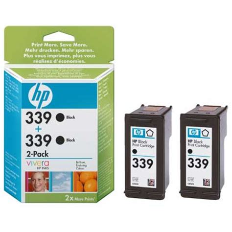 Hp Black Original Twinpack Inkjet Print Cartridge With Vivera Ink