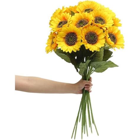 Tournesols Artificiels Longue Tige Fleur En Soie Fleurs Tournesol