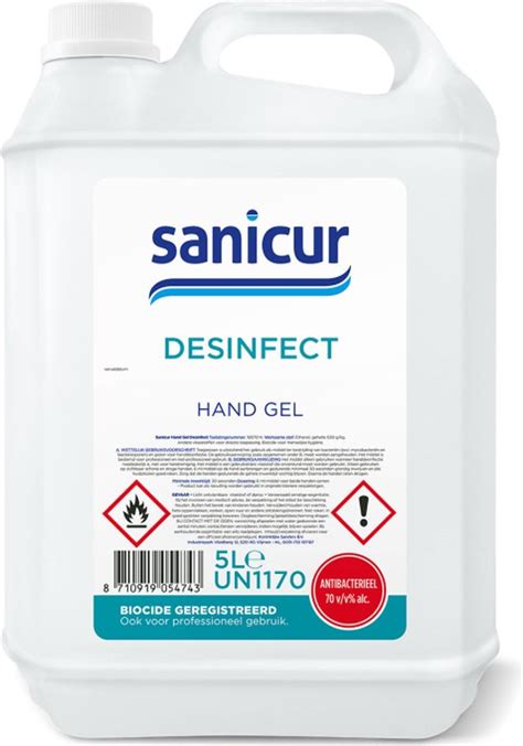 Sanicur Desinfecterende Handgel Liter Ml Jerrycan