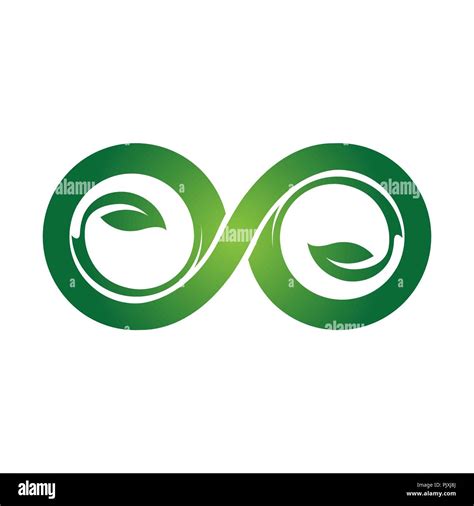 Eco Verde Símbolo De Infinito Iconos Ilustración Vectorial Ilimitado