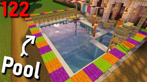 Minecraft How To Build A Swimming Pool And Hot Tub Tutorial 122