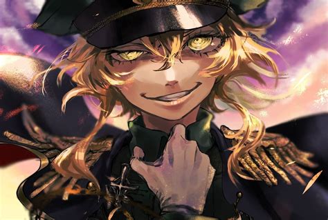 Wallpaper Tanya Degurechaff Youjo Senki Looking At Viewer Yellow