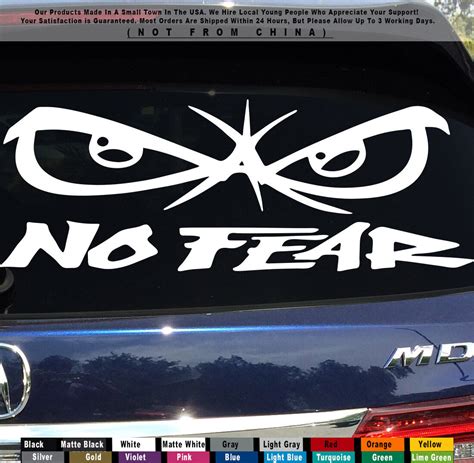 Jdm Angry Eyes No Fear Text Stance Turbo Illest Car Fits Jeep Truck