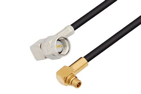 MMCX Plug Right Angle To SMA Male Right Angle Low Loss Cable 100 Cm