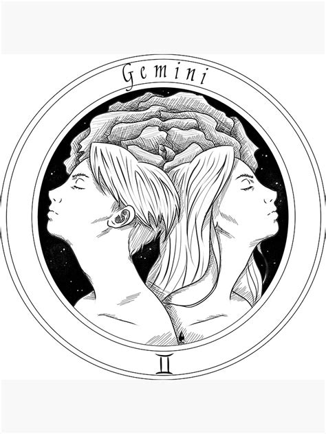 Gemini Astrological Zodiac Sign Sticker By Sotastuff Redbubble