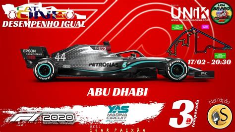 LIGA BR PRO 5 ETAPA GP DE ABU DHABI CAT ONE F1 2020 XBOX