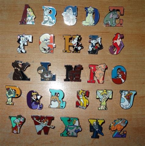 Disney Pin Hidden Mickey 2011 Complete Alphabet Set Of 26 Disney Pins Sets Disney Trading