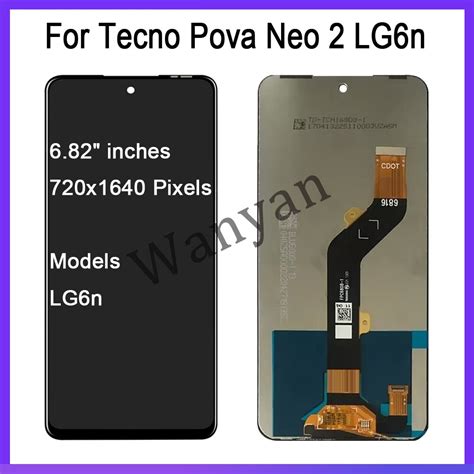 Original For Tecno Pova Neo LE6 Pova Neo 2 LG6n LCD Display Touch