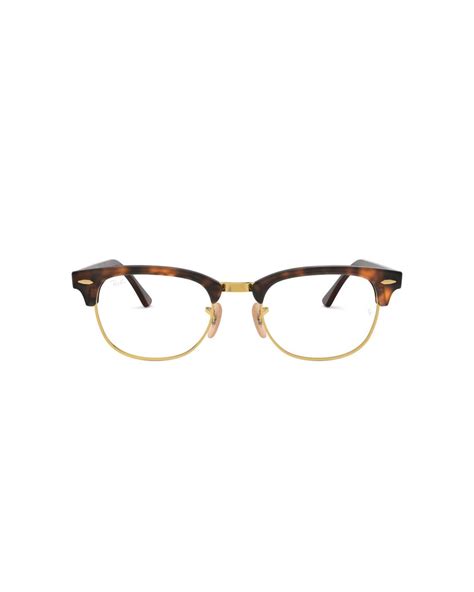 Ray Ban Rx5154 Clubmaster Square Prescription Eyeglass Frames In Brown Lyst