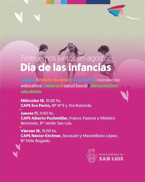 La Municipalidad Celebra El D A De Las Infancias Con Actividades Toda