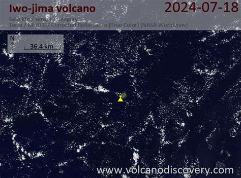 Latest Satellite Images of Iwo-jima Volcano | VolcanoDiscovery