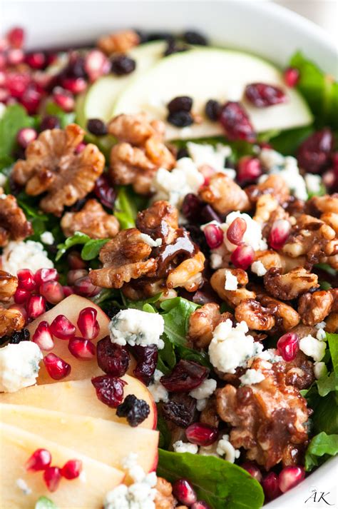 Autumn Apple And Pomegranate Salad With Homemade Candied Walnuts Aberdeen S Kitchen