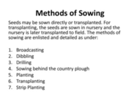 SOLUTION Demonstration Of Improved Sowing Methods Studypool