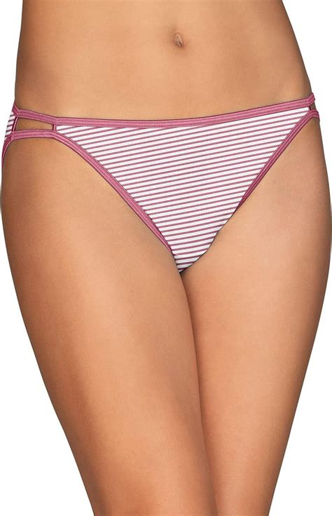 Vanity Fair Women S Illumination String Bikini Panties Rosy Stripe