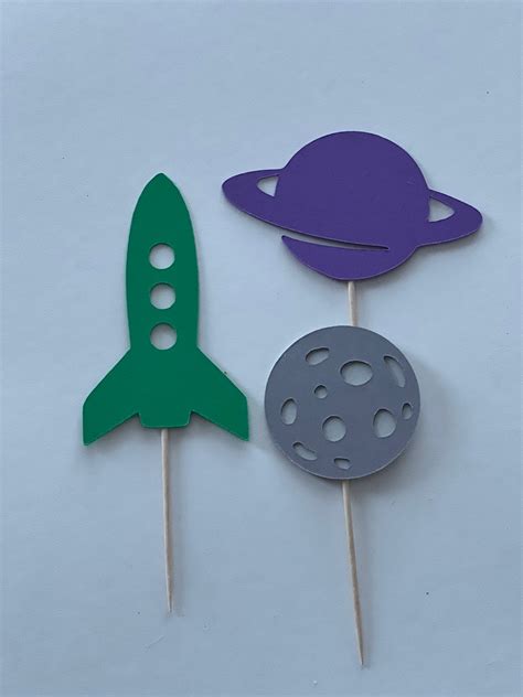 Space Cupcake Toppers Outer Space Cupcake Toppers Space - Etsy