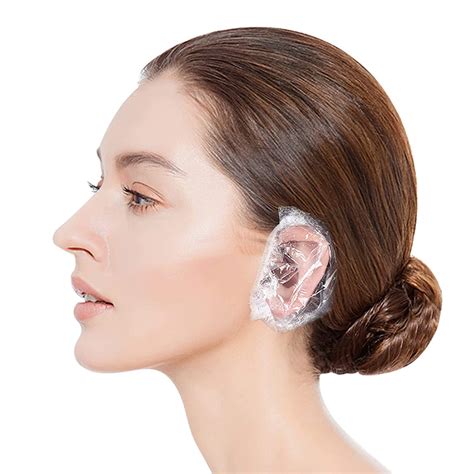 Keeygo 120 Pack Disposable Ear Covers For Shower, Waterproof Plastic ...