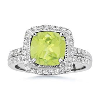 Angara Jewelry Round Peridot Three Stone Channel Set Ring In