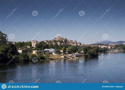 Views of the River Minho from the International Bridge of Tui Stock ...