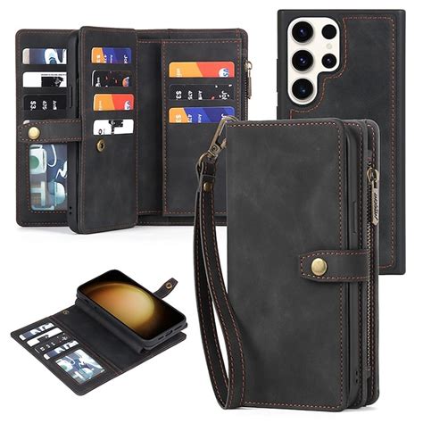 Phone Case For Samsung Galaxy S23 S22 S21 S20 Ultra Plus Fe A54 A73 Wallet Case Detachable