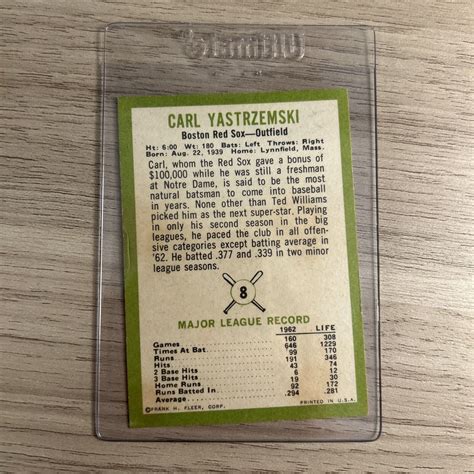 Fleer Carl Yastrzemski Ebay