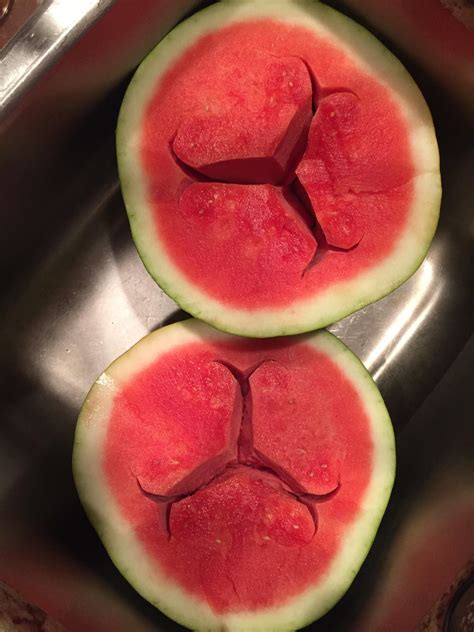 The Way My Watermelon Split When I Cut It Open R Mildlyinteresting