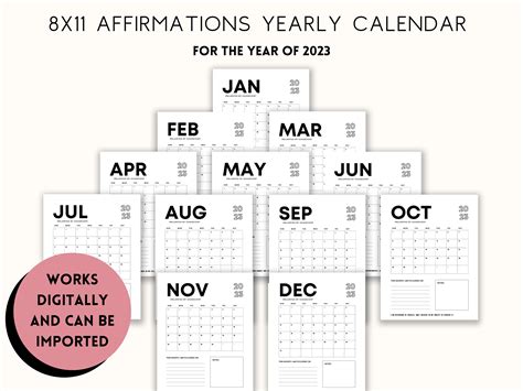 Minimalist Printable 2023 Calendar 2023 Minimalist Printable Calendar ...