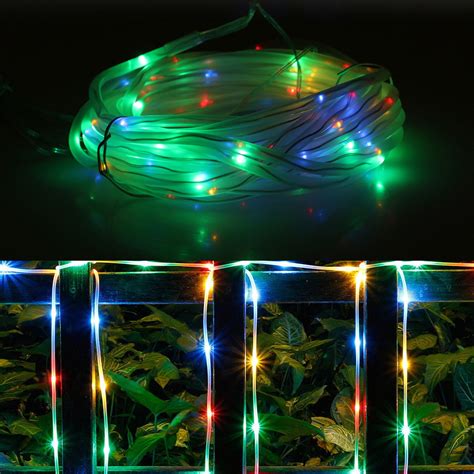 39FT 100LEDS Solar Rope Tube Fairy Lights LED String Waterproof Outdoor