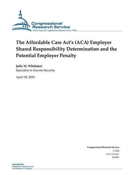 The Affordable Care Act S Aca Employer Shared Responsibility Determination And The Potential