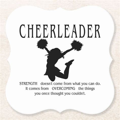 Cheerleader Inspirational Quote Paper Coaster Zazzle Cheerleading