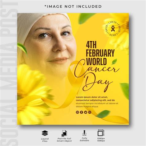 Premium Psd World Cancer Day Awareness Social Media Instagram Posts