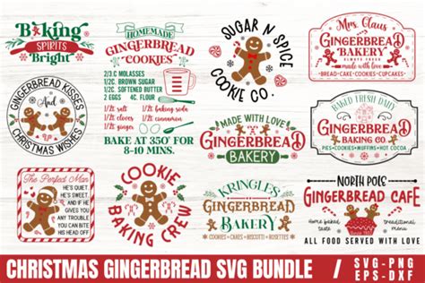 Gingerbread Svg Designs Graphics