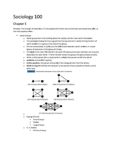 Soci 100 Ch 5 Lecture Notes Sociology 100 Chapter 5 Paradox The