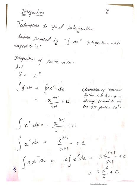 Integration Formulae | PDF