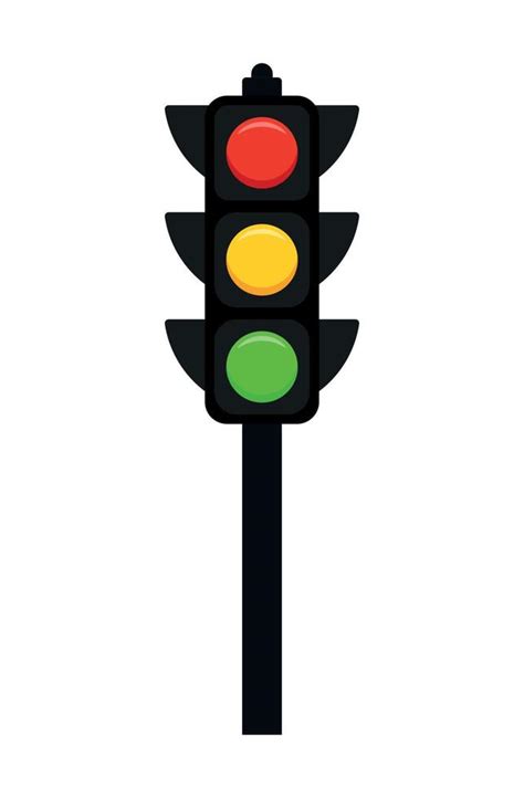 Traffic Light Icon Clipart in Animated Cartoon Vector Illustration ...