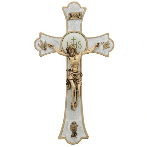 Pearl And Gold Holy Mass Crucifix The Catholic Company®