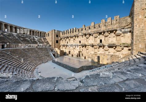 The Ancient Roman Theatre Of Aspendos Aspendos Ancient City Antalya