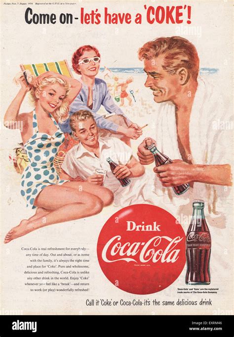 S Uk Coca Cola Magazine Advert Stock Photo Alamy