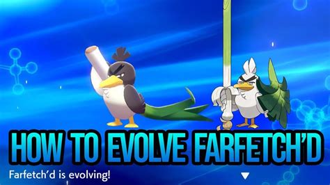 HOW TO EVOLVE FARFETCH'D TO SIRFETCH'D : Pokemon Sword and Shield - YouTube