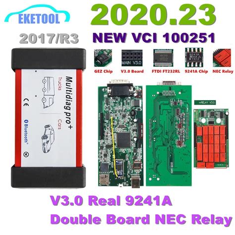 New Vci 2020 23 Tcs V3 0 9241a Bluetooth Double Pcb Nec Relays 2017 R3 Keygen Tcs Pro Multidiag