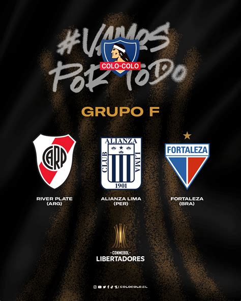 Colo Colo On Twitter 𝐆𝐑𝐔𝐏𝐎 𝐂𝐎𝐍𝐅𝐈𝐑𝐌𝐀𝐃𝐎 🏆 El Sorteo De La Conmebol Libertadores Nos Dejó En El