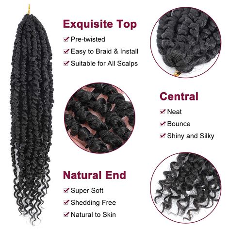 Buy 6Pcs Lot Curly Faux Locs Crochet Hair Deep Wave Braiding Hair With