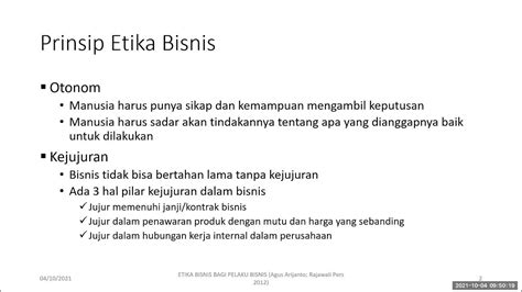 Prinsip Prinsip Etika Bisnis Youtube