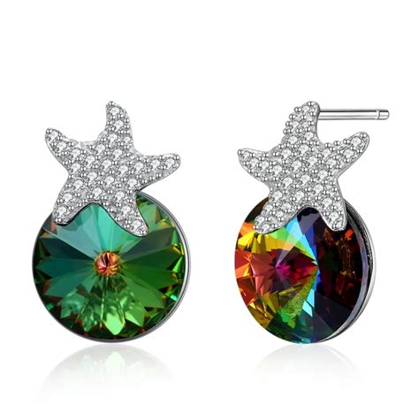 2019 Lekani Kristal Dari Swarovski Elements Bintang Laut Stud Anting